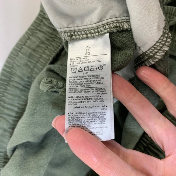 Old Navy Olive Linen Blend High Rise Shorts XL - Picture 4 of 6
